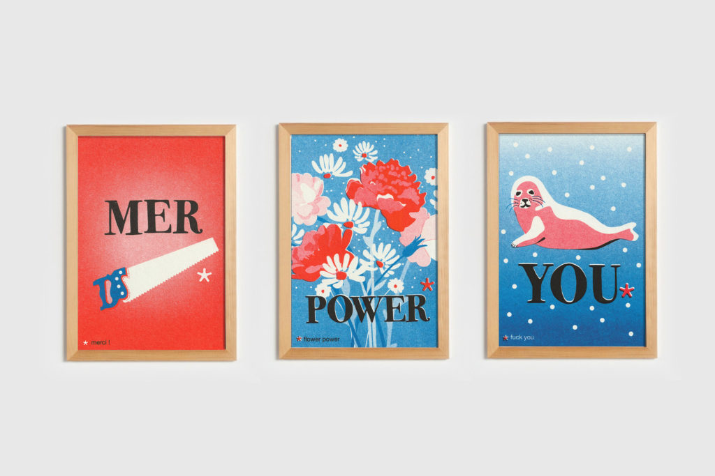 Carte "Les Mots Doux" <span class>style rébus rétro</span>