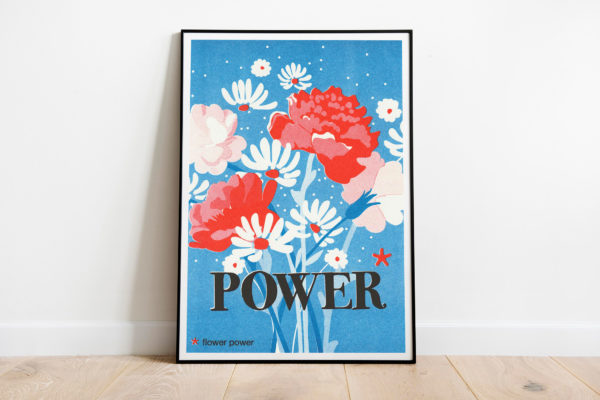 Houndstooth - Affiches Mots doux - Flower power