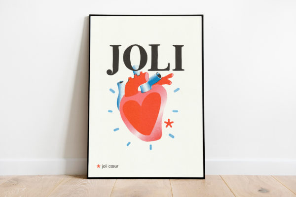 Pied de poule - Affiches Mots doux - Joli coeur