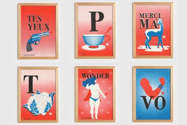 Pied de poule - Affiches Mots doux