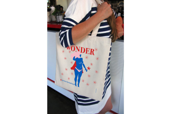 Pied de poule - Tote bag Mots doux - Femme fantastique