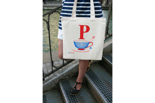 Pied de poule - Tote bag Mots doux - Pétasse