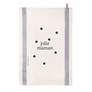 Torchons personnalisés à pois <span>"La famille s'éclate"</span> - jolie maman