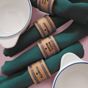 Ronds de serviette en bois<span class="sous-titre"> personnalisé pour toute la famille</span>